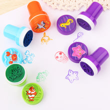 Load image into Gallery viewer, 10pcs/Set Children Toy Stamps Cartoon Animals Fruits Kids Seal For Scrapbooking Stamper DIY Cartoon Stamper Toys
