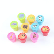 Load image into Gallery viewer, 10pcs/Set Children Toy Stamps Cartoon Animals Fruits Kids Seal For Scrapbooking Stamper DIY Cartoon Stamper Toys
