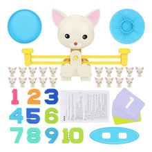 Load image into Gallery viewer, Math Match Game Board Toys Monkey Cat Match Balancing Scale Number Balance Game Kids Educational Toy to Learn add and subtract