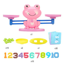 Load image into Gallery viewer, Math Match Game Board Toys Monkey Cat Match Balancing Scale Number Balance Game Kids Educational Toy to Learn add and subtract